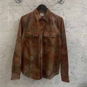 Todd Snyder Brown Camouflage Shirt